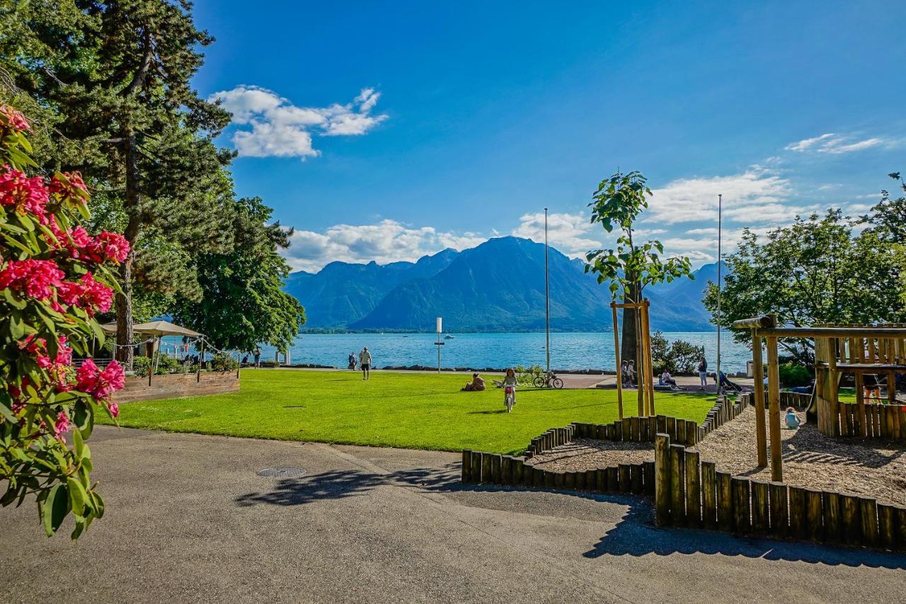 Soft Glam 1-Bedroom Appt - Lake & Mountain View Montreux Exterior foto