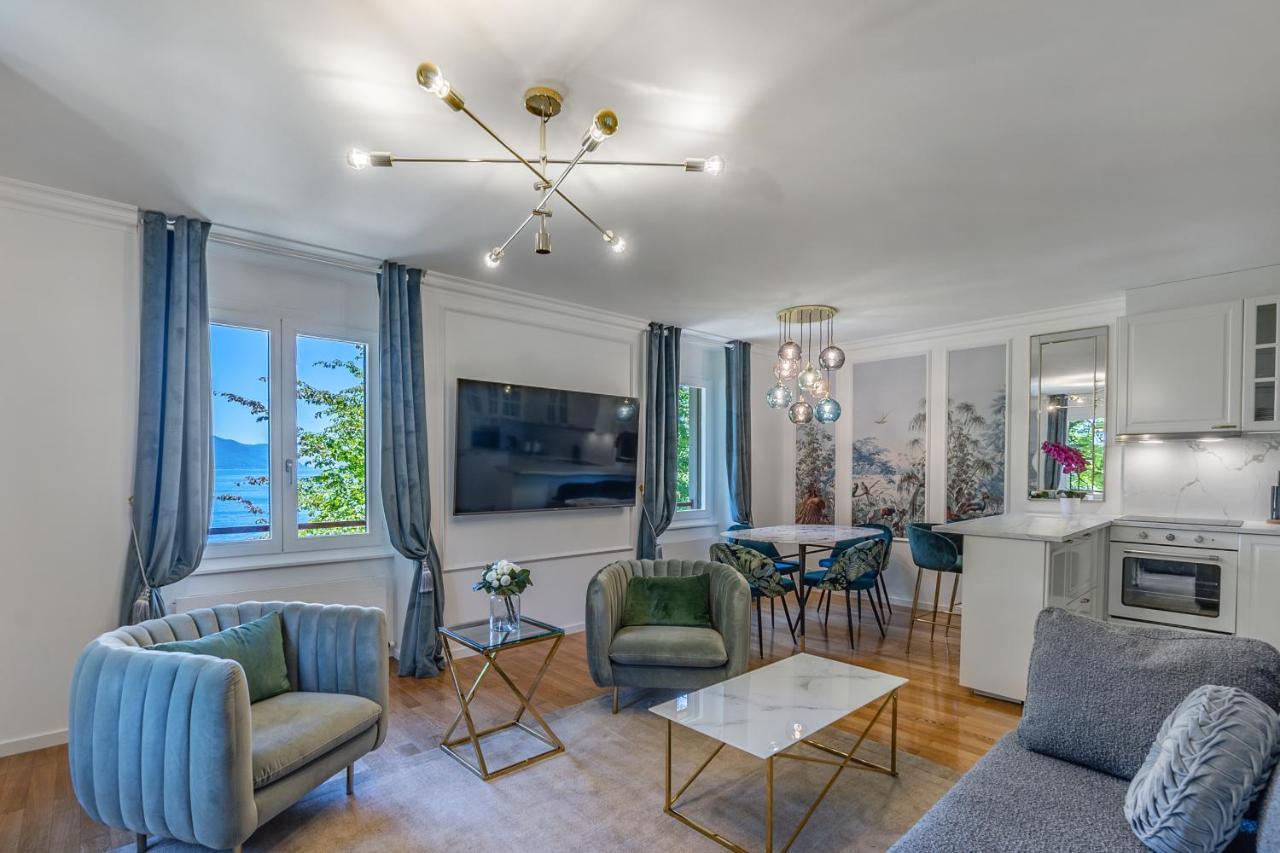 Soft Glam 1-Bedroom Appt - Lake & Mountain View Montreux Exterior foto